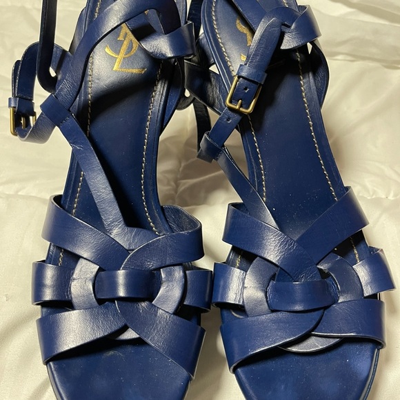 Used YSL cobalt tribute platform heels. - Picture 4 of 7